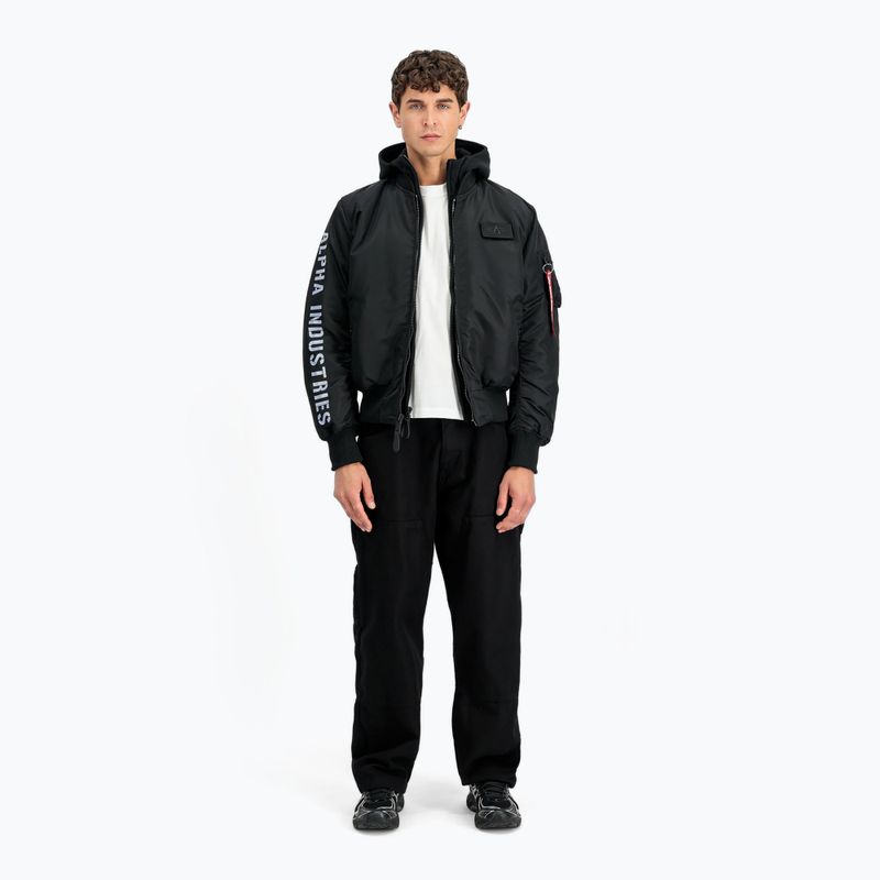 Pánska bunda Alpha Industries MA-1 D-Tec Sleeve Embroidery Bomber black/reflective 2