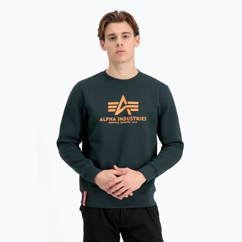 Pánska mikina Alpha Industries Basic dark petrol