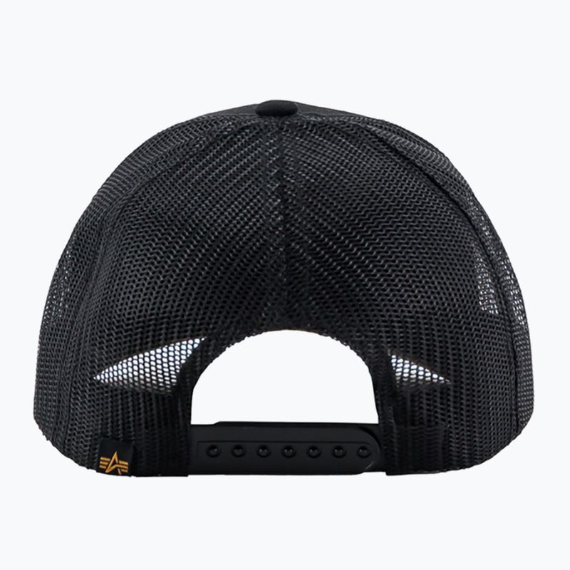 Alpha Industries Basic Trucker baseballová čiapka čierna 2