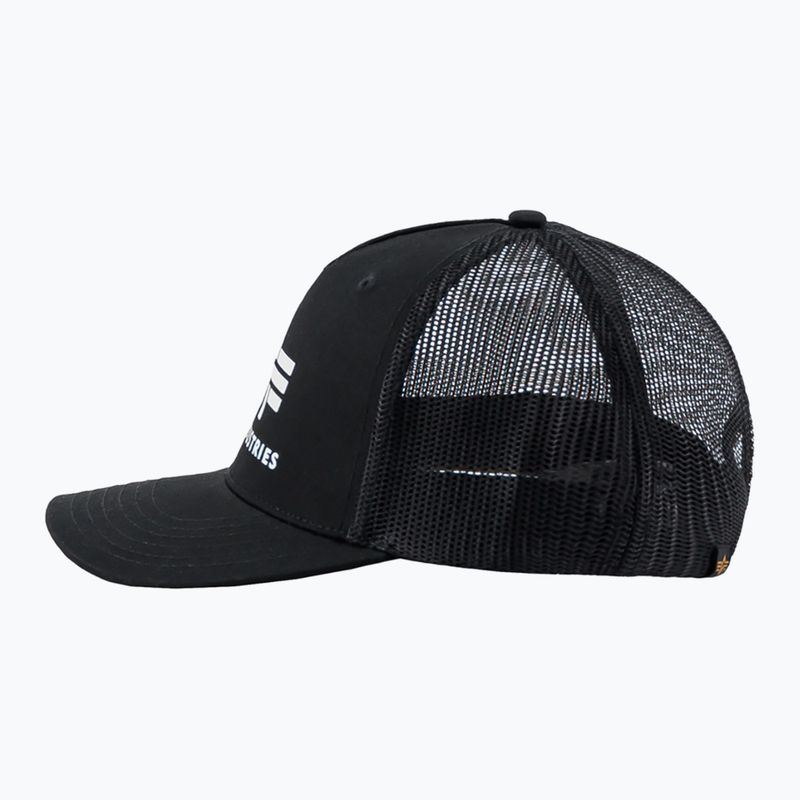 Alpha Industries Basic Trucker baseballová čiapka čierna 3