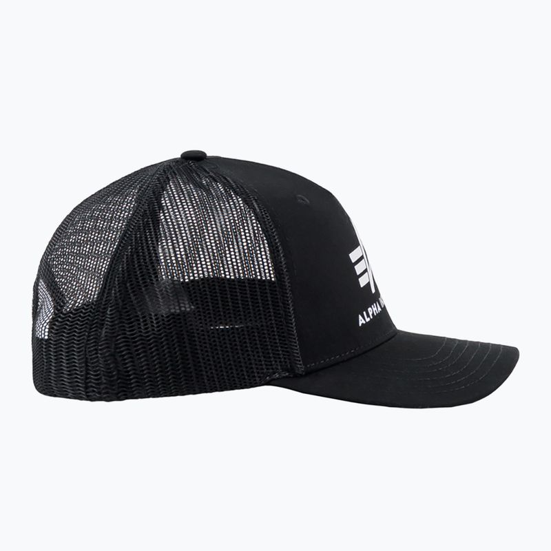 Alpha Industries Basic Trucker baseballová čiapka čierna 4