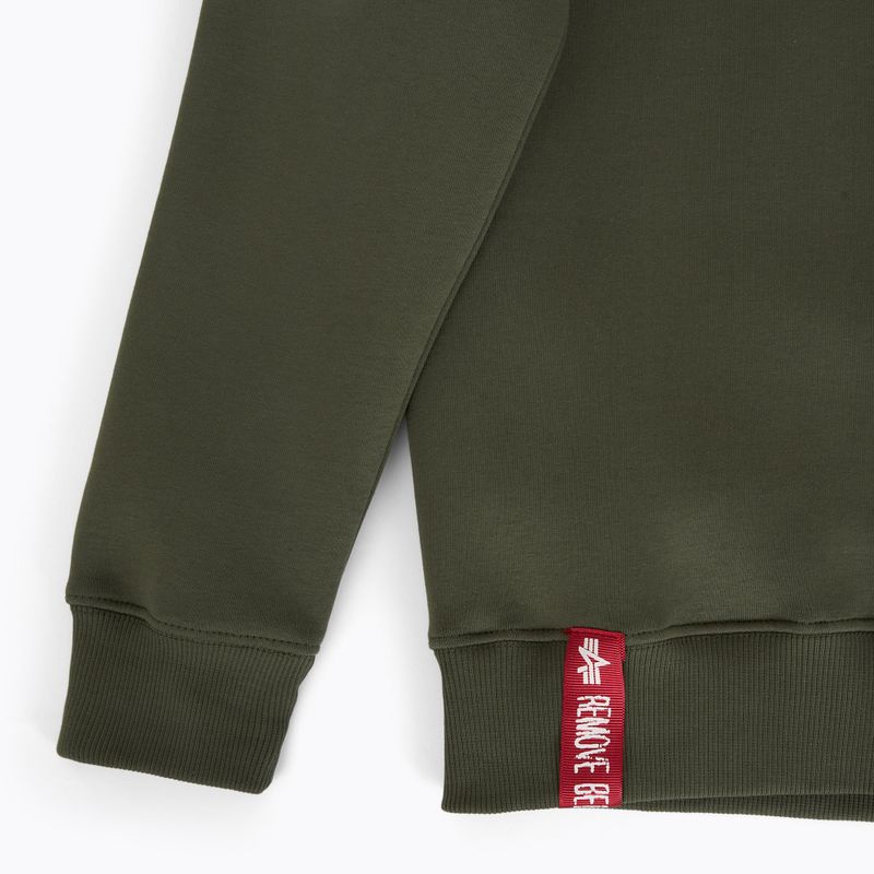 Pánska mikina Alpha Industries Basic Small Logo dark olive 7