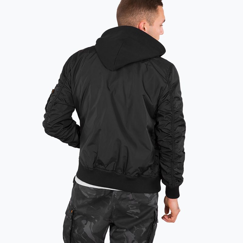 Pánska bunda Alpha Industries MA-1 TT Two Tone Hood black/black 2