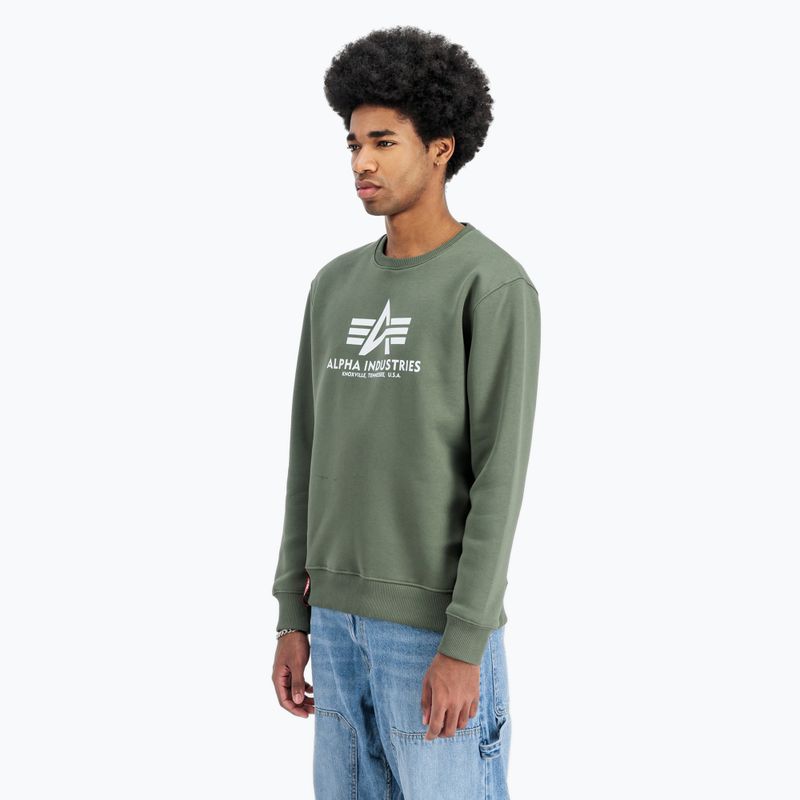 Alpha Industries pánska mikina Basic dark olive 4