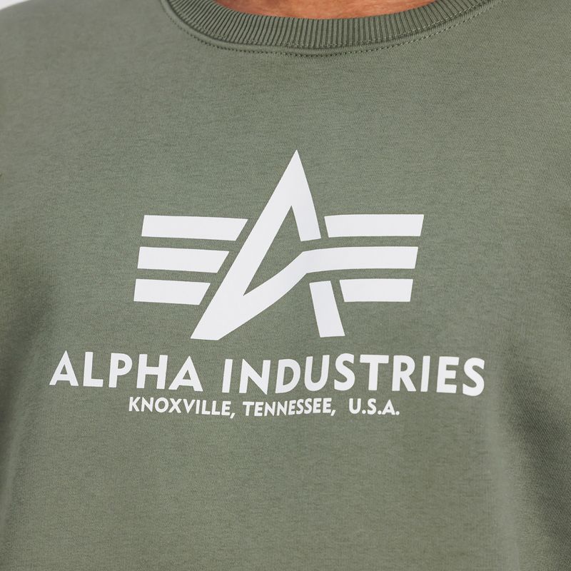 Alpha Industries pánska mikina Basic dark olive 6
