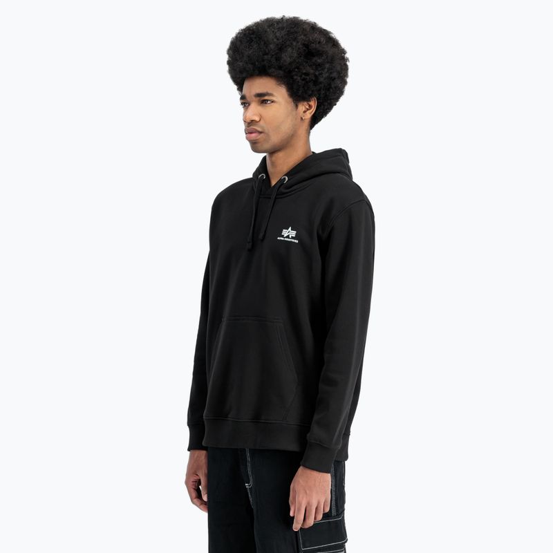 Pánska mikina Alpha Industries Basic Small Logo Hoodie black 4