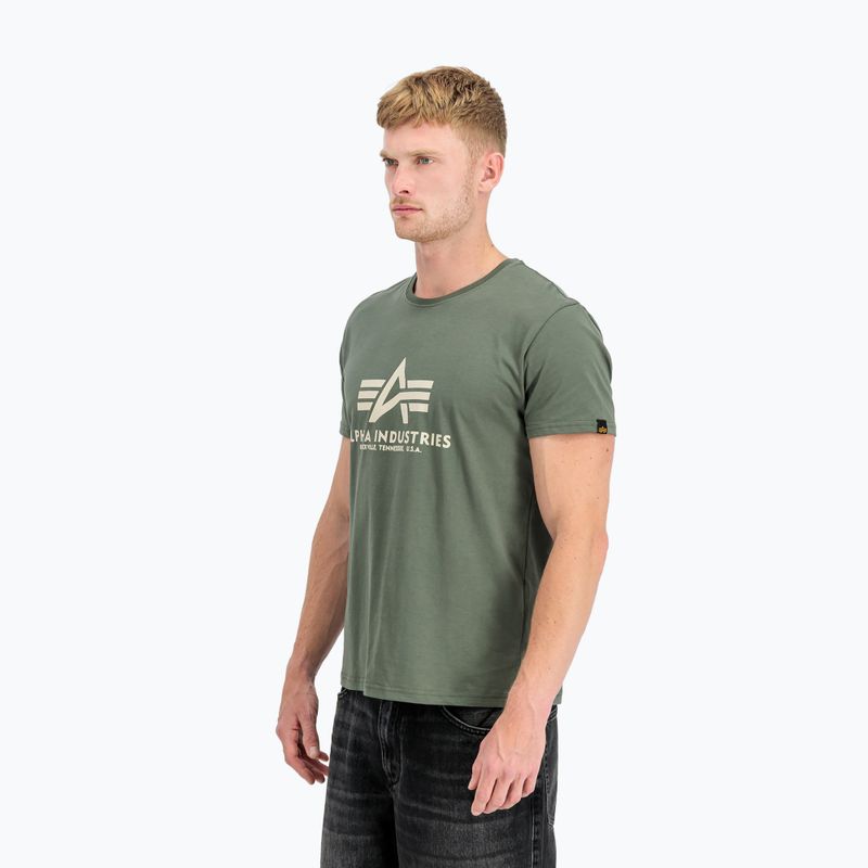 Pánske polo tričko Alpha Industries Basic vintage green