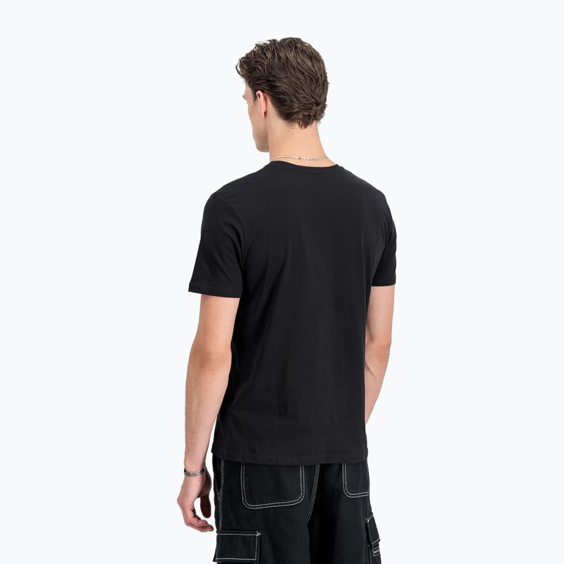 Pánske tričko Alpha Industries Basic Small Logo black/neon orange 3