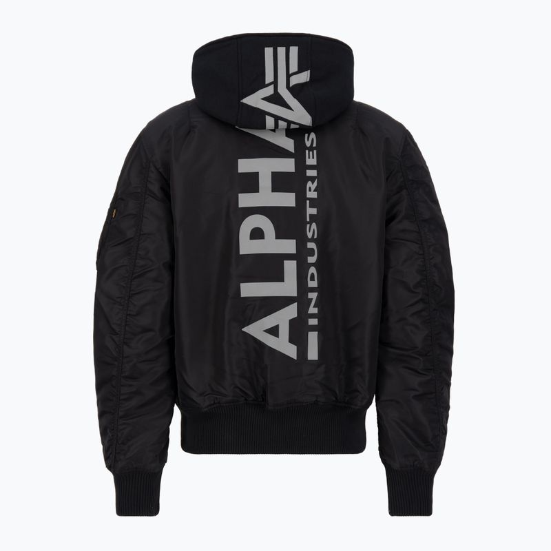 Pánska bunda Alpha Industries MA-1 ZH Back Print black / reflective 2