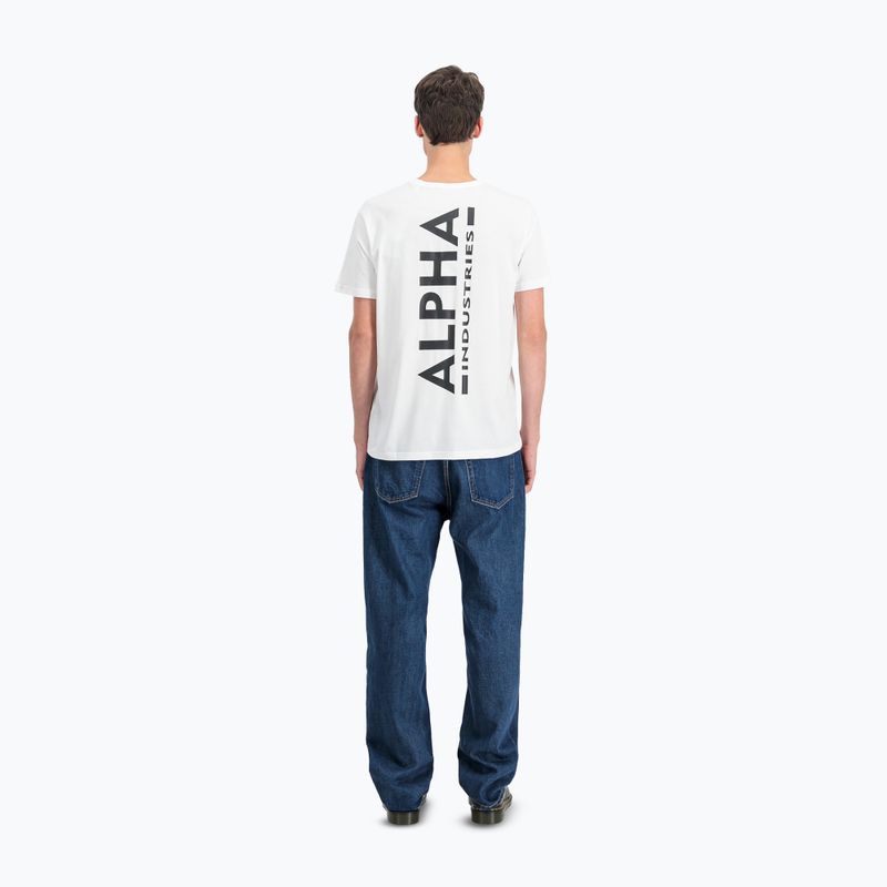Alpha Industries pánske tričko Backprint white 3