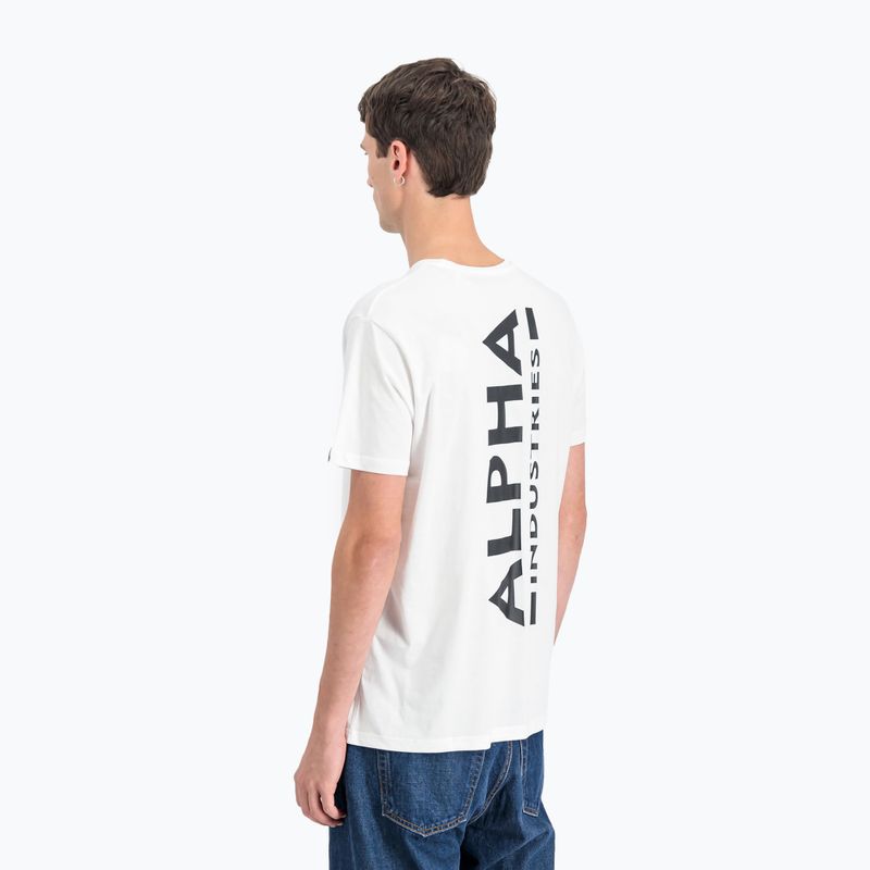 Alpha Industries pánske tričko Backprint white 5