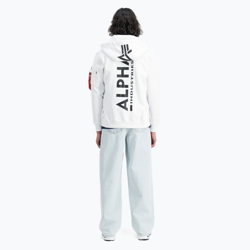 Alpha Industries pánska mikina Back Print Zip white 3