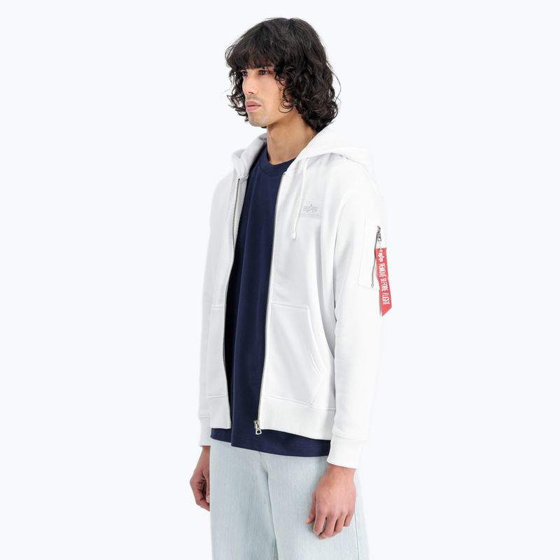Alpha Industries pánska mikina Back Print Zip white 4