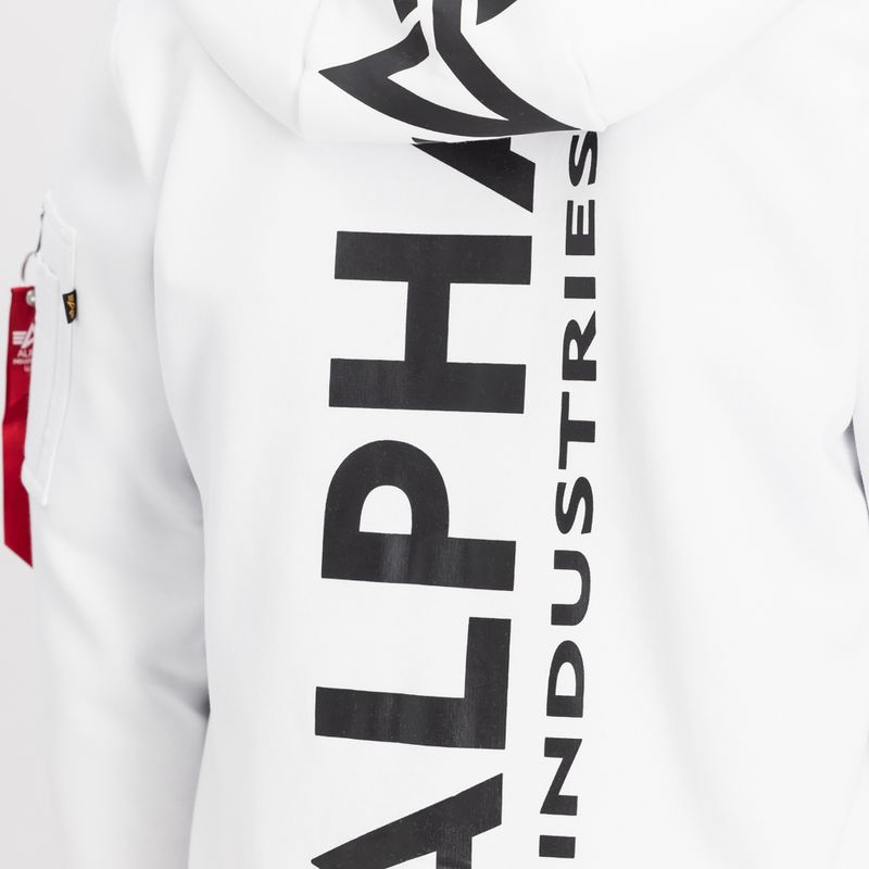 Alpha Industries pánska mikina Back Print Zip white 7