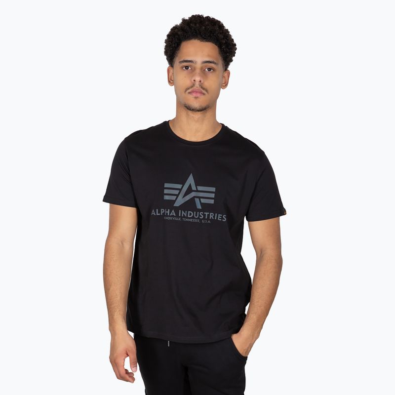 Alpha Industries Basic Rainbow Reflective tričko pánske čierne