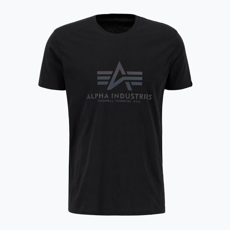 Alpha Industries Basic Rainbow Reflective tričko pánske čierne 3