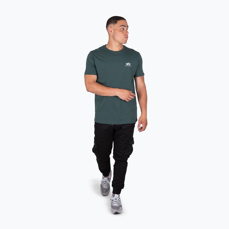 Pánske tričko Alpha Industries Basic Small Logo T-shirt navy green 2