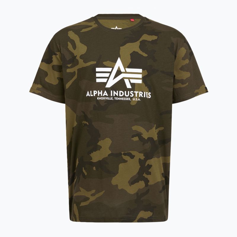 Pánske polo tričko Alpha Industries Basic Camo olive camo 3