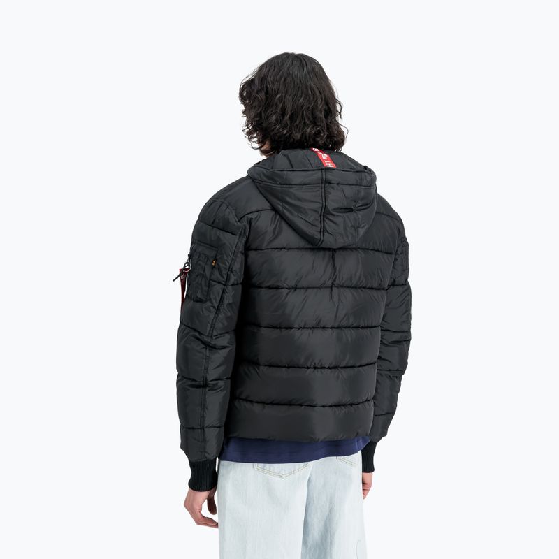 Pánska bunda Alpha Industries Hooded Puffer Faux Down black 4