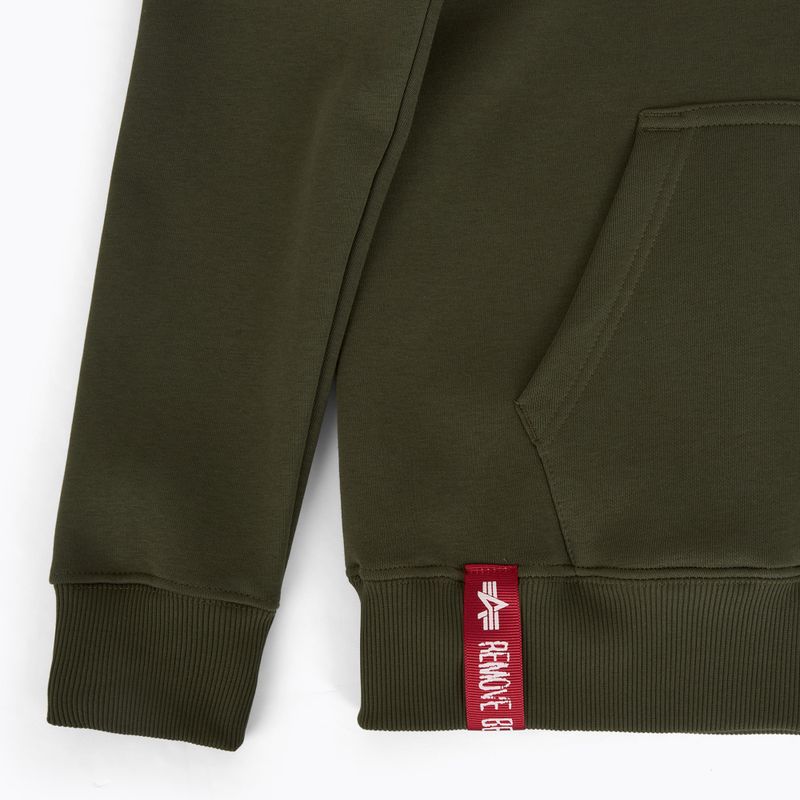 Pánska mikina Alpha Industries Basic Zip SL dark olive 3