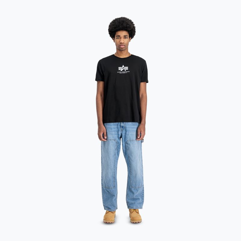 Pánske tričko Alpha Industries Basic Mid Logo čierne 2