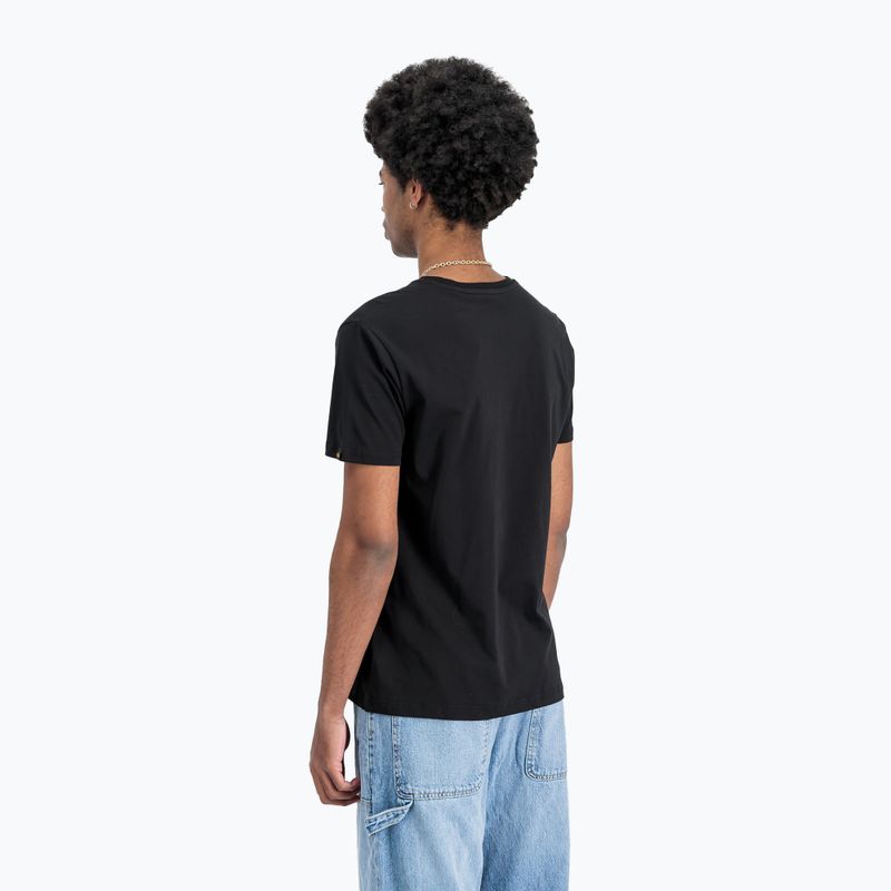 Pánske tričko Alpha Industries Basic Mid Logo čierne 5