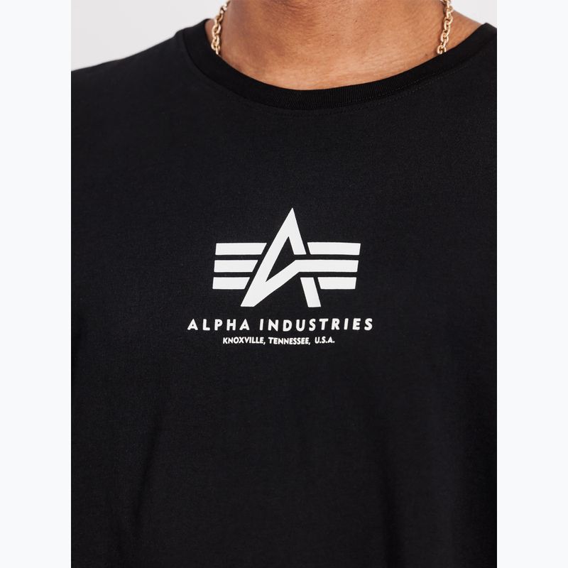 Pánske tričko Alpha Industries Basic Mid Logo čierne 6