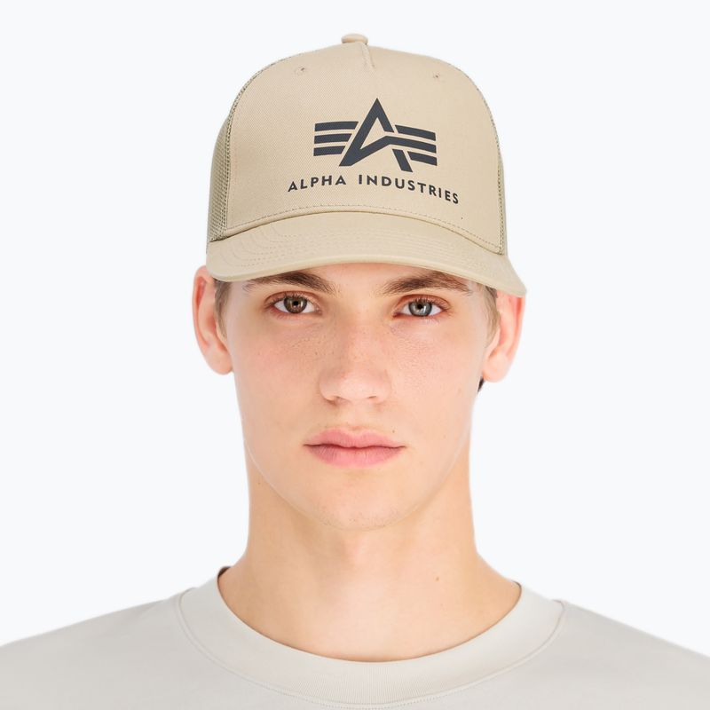 Pánska bejzbalová čiapka Alpha Industries Basic Trucker sand 3