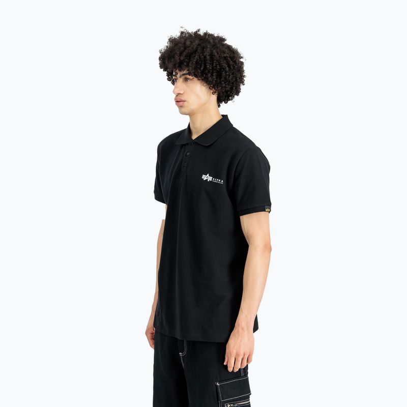 Pánske tričko Alpha Industries Basic Polo Small Logo čierne 4