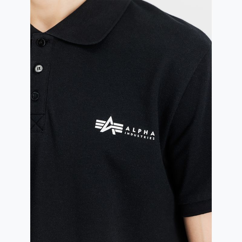 Pánske tričko Alpha Industries Basic Polo Small Logo čierne 5