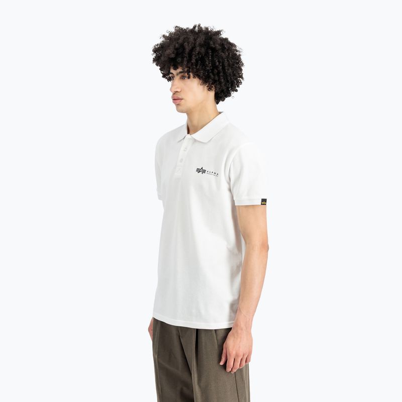 Pánske tričko Alpha Industries Basic Polo Small Logo T-shirt white 3
