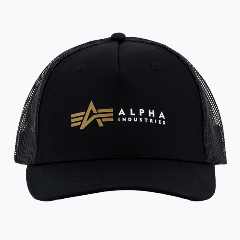 Alpha Industries Label Trucker baseballová čiapka čierna