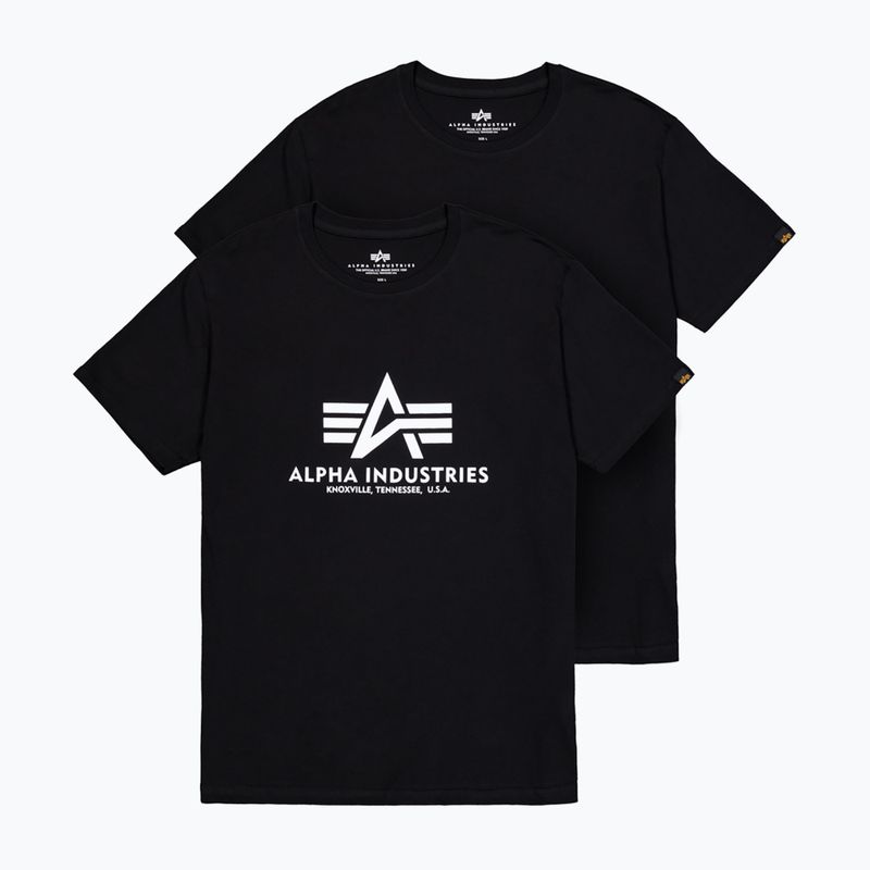 Alpha Industries pánske tričká Basic (2 ks) čierne 7