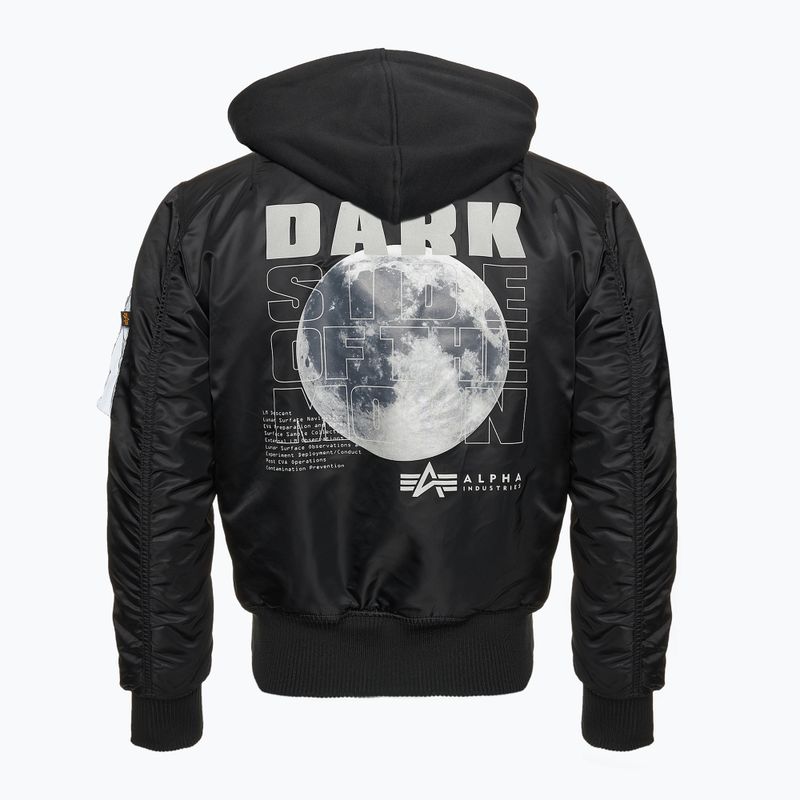 Pánska bunda Alpha Industries MA-1 VF Hood Dark Side black / reflective 2