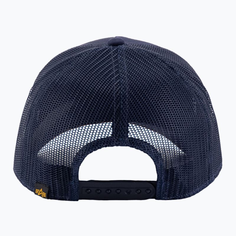Pánska bejzbalová čiapka Alpha Industries Label Trucker rep.blue 2