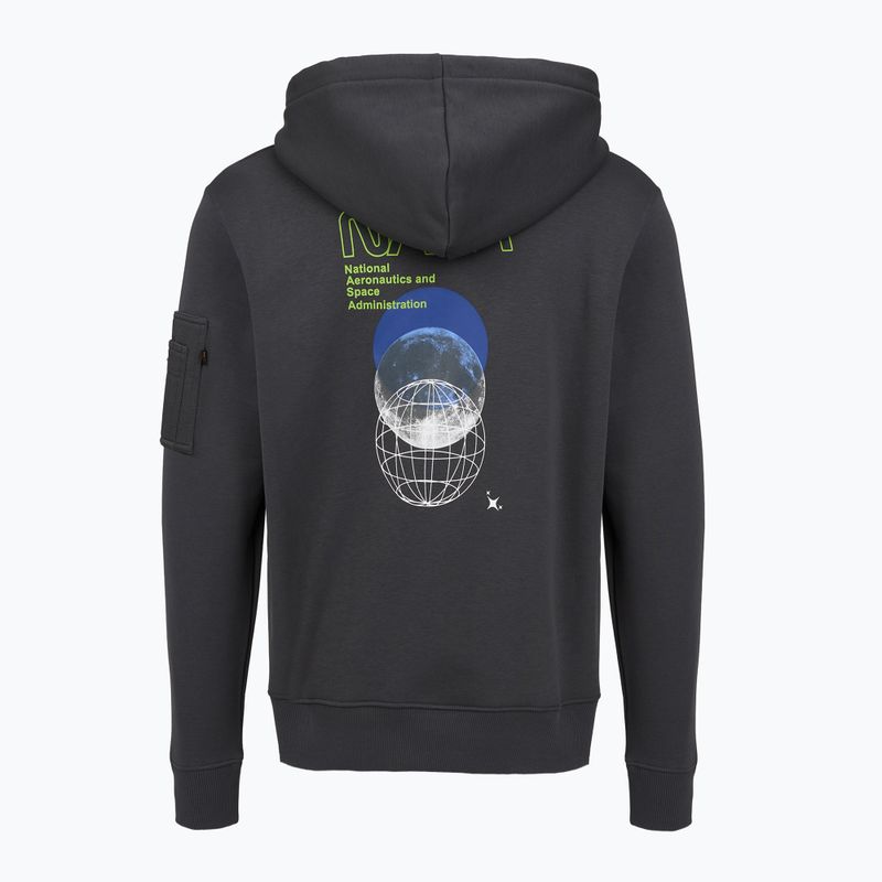 Alpha Industries NASA Orbit vintage šedá pánska mikina 2