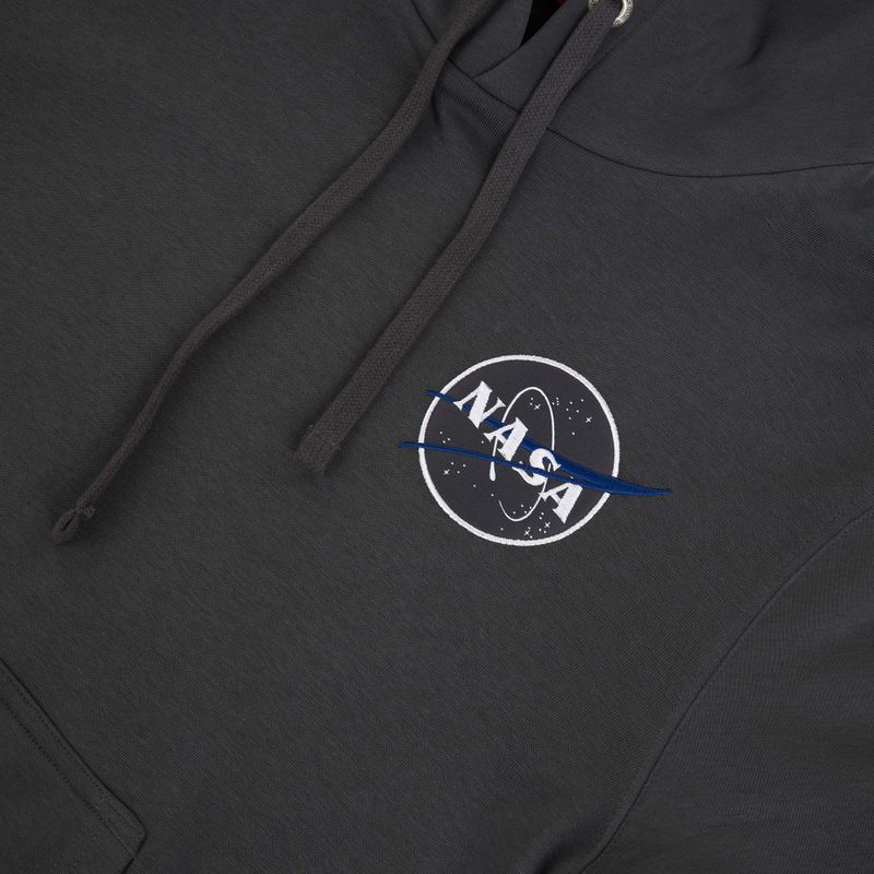 Alpha Industries NASA Orbit vintage šedá pánska mikina 3