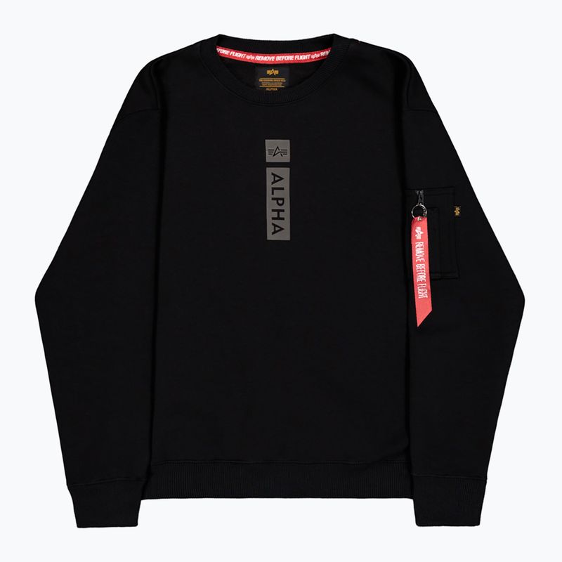 Pánsky sveter Alpha Industries s reflexnou potlačou čierny 7