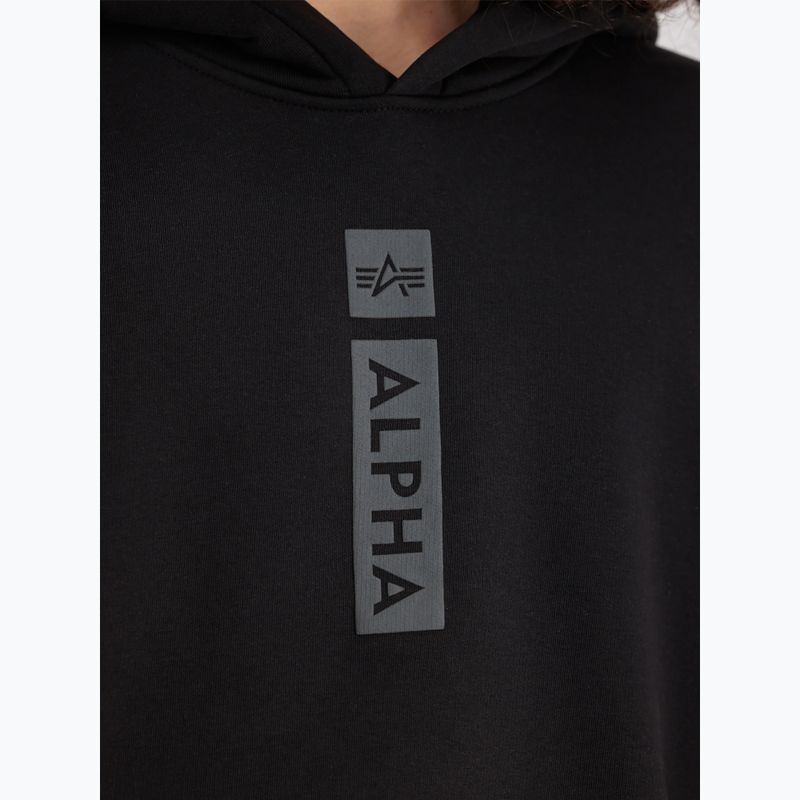 Pánska mikina Alpha Industries Puff Print Hoodie black 5