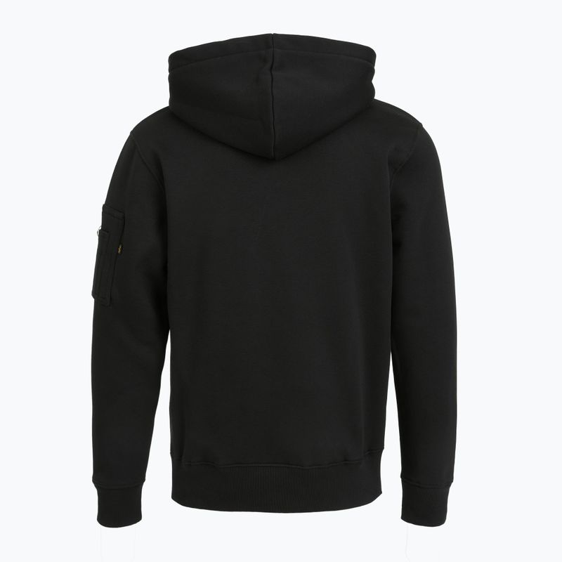 Pánska mikina Alpha Industries Puff Print Hoodie black 7