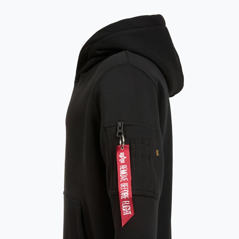Pánska mikina Alpha Industries Puff Print Hoodie black 8
