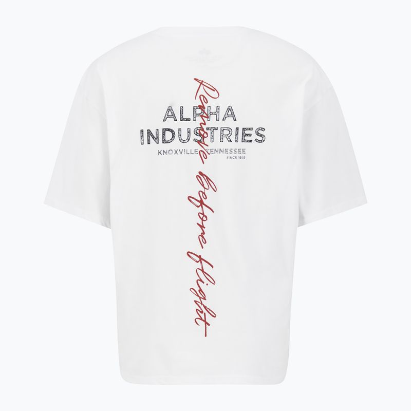 Alpha Industries pánske tričko Signature BP T white 2