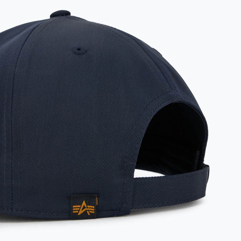 Alpha Industries pánska baseballová čiapka Metal Label blue/chrome 4