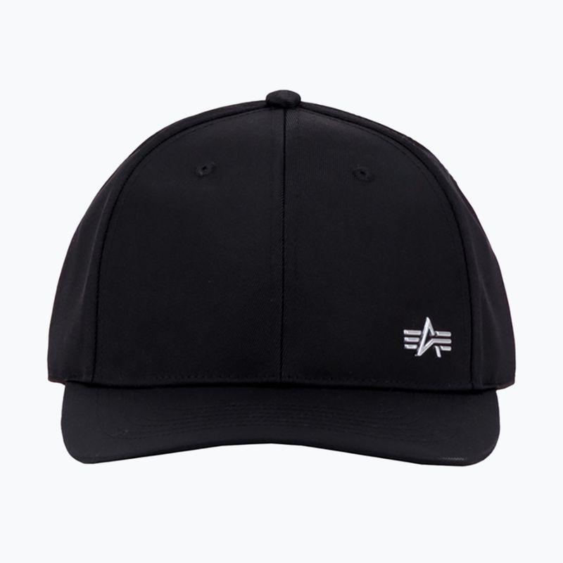 Šiltovka Alpha Industries Metal Label rep black/metalsilver