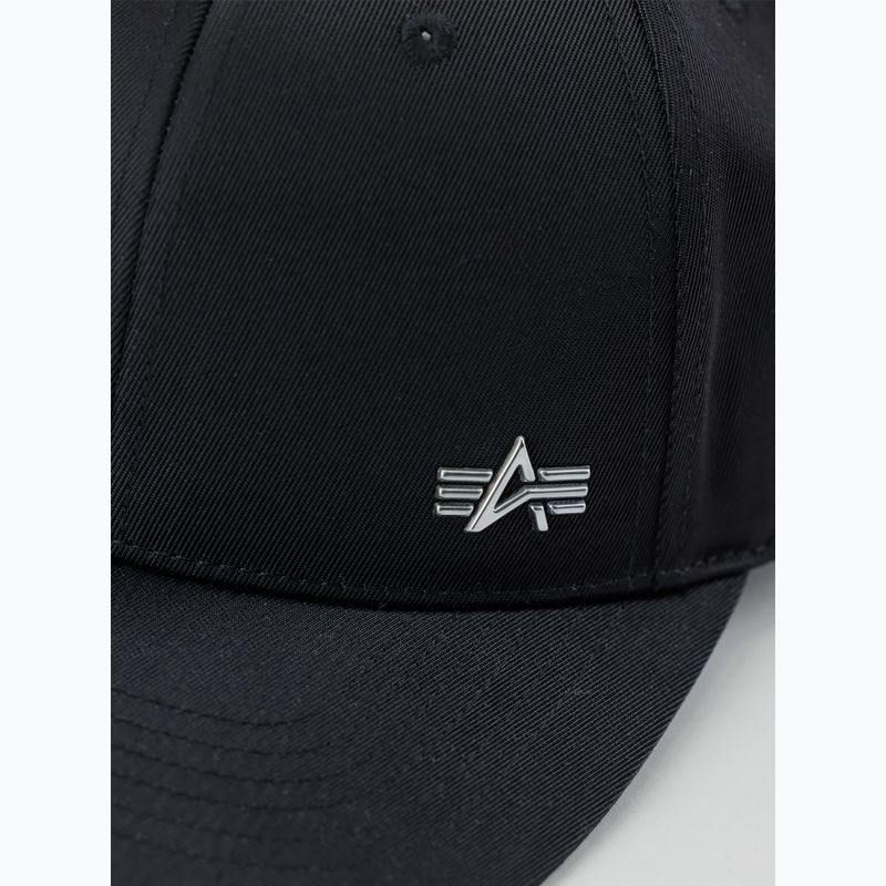 Šiltovka Alpha Industries Metal Label rep black/metalsilver 5