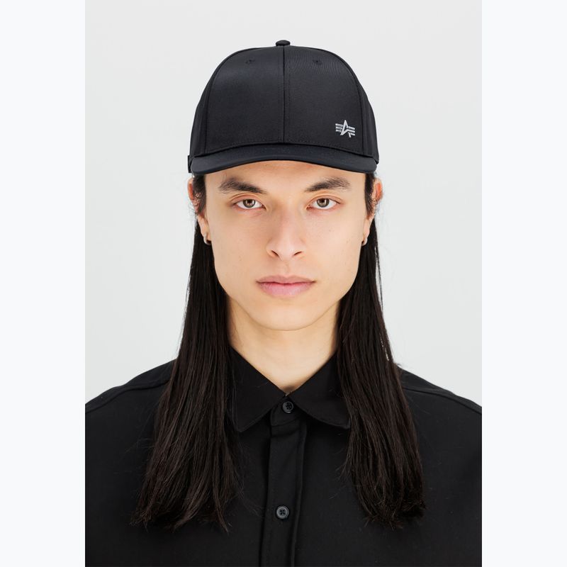 Šiltovka Alpha Industries Metal Label rep black/metalsilver 6