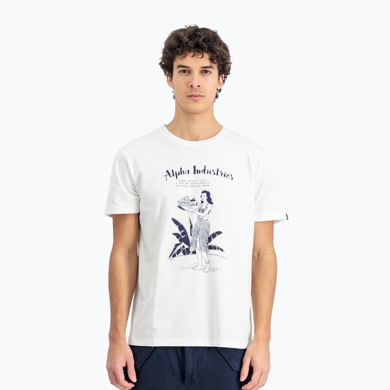 Alpha Industries pánske tričko Hawaii white