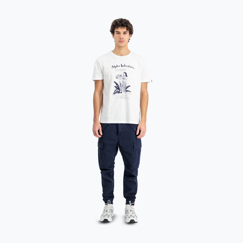 Alpha Industries pánske tričko Hawaii white 2