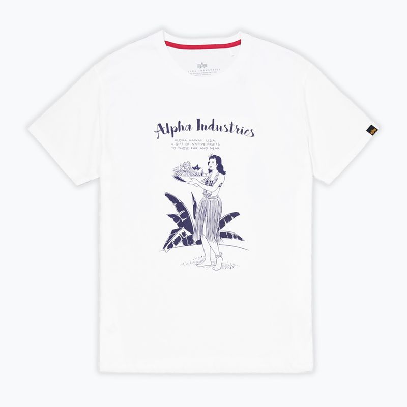 Alpha Industries pánske tričko Hawaii white 6