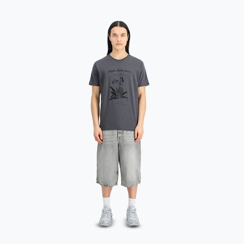 Alpha Industries pánske tričko Hawaii vintage grey 2